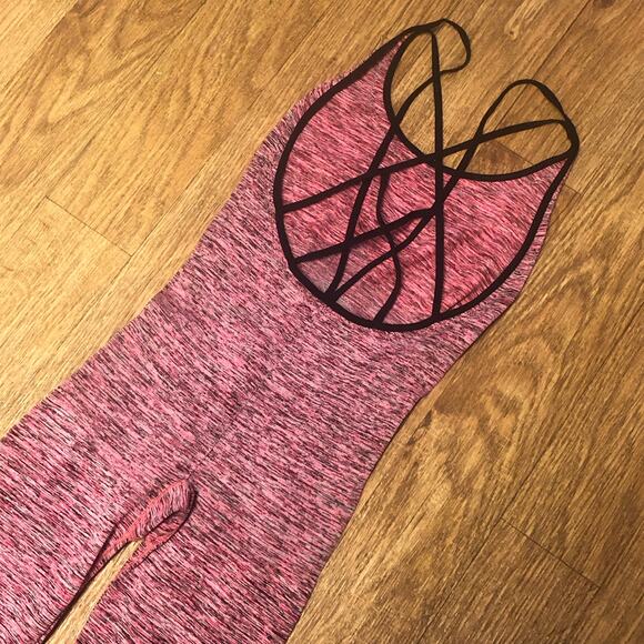 NWOT Intimately Free People Pink Black Barely There Space Dye Bodysuit Size XS/S - Picture 12 of 15